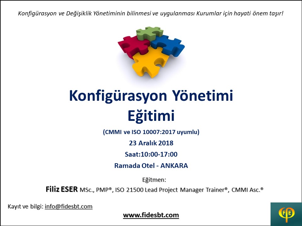Eğitim Duyurusu-Konfigürasyon Yönetimi- 23 Aralık 2018 Ankara